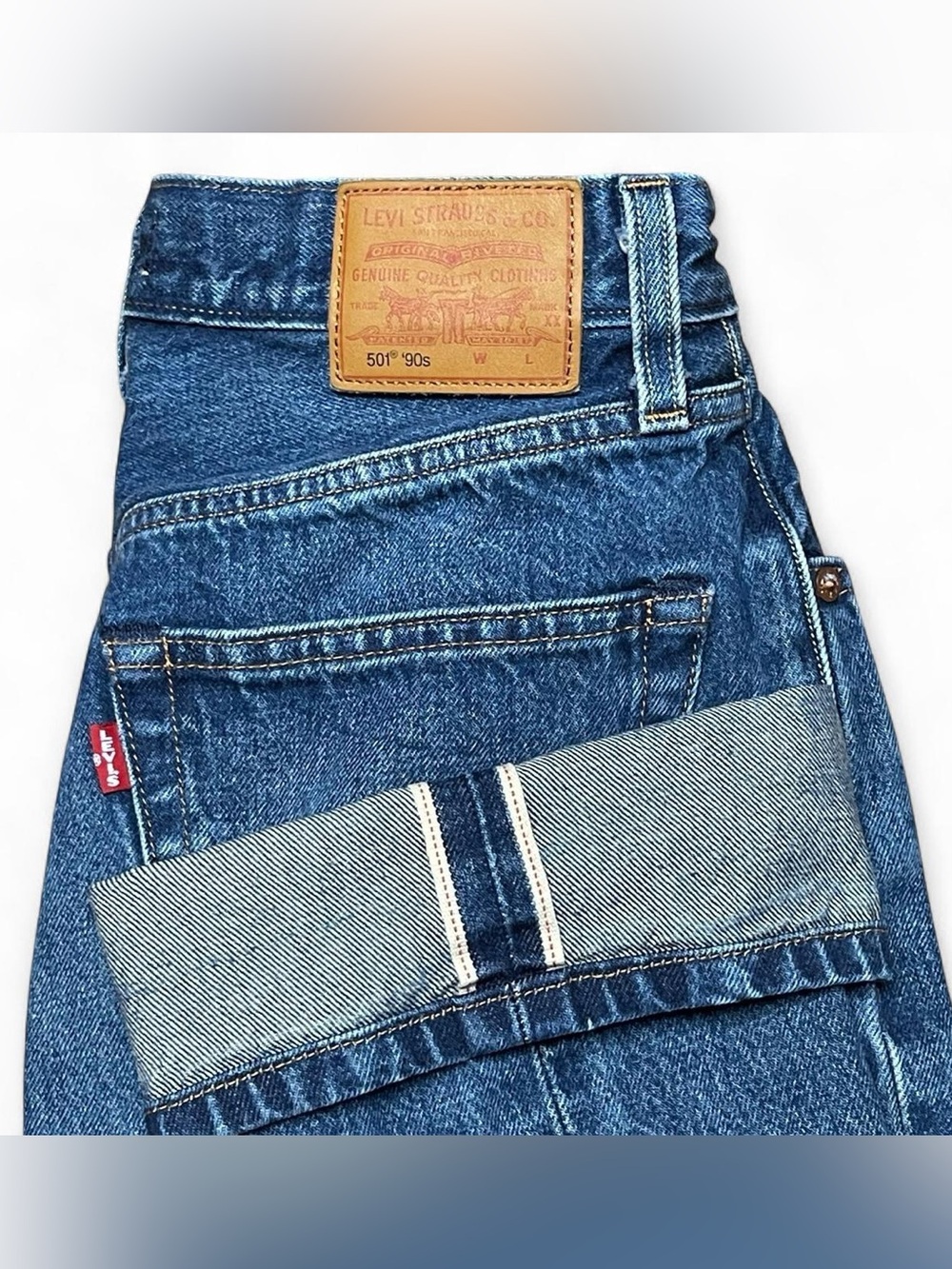 LEVI'S 501 90s Big E Red Line Selvedge Denim Women’s Jeans Size 25x30